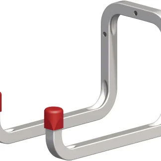 alfer Gerätehaken 250 mm 250 x 120 x 98 mm Stahl verzinkt Kappe rot