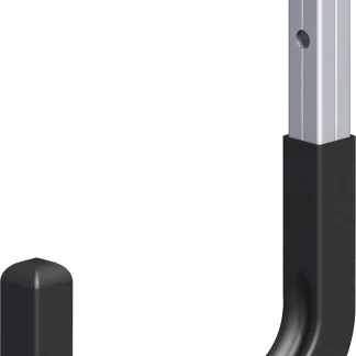 coaxis®-Wandhaken, gummiert 115 x 140 mm Aluminium roh schwarz