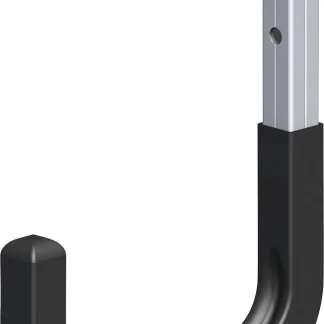 coaxis®-Wandhaken, gummiert 250 x 300 mm Aluminium roh schwarz