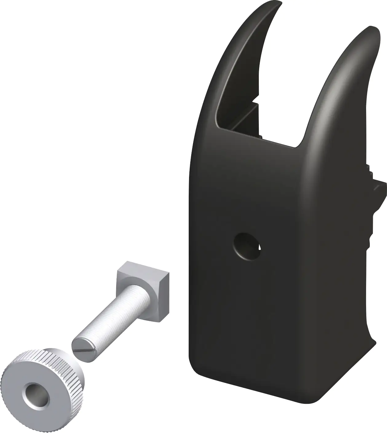 coaxis®-Haken-Verdrehschutz 16 mm 16 mm PVC (Kunststoff) glatt schwarz
