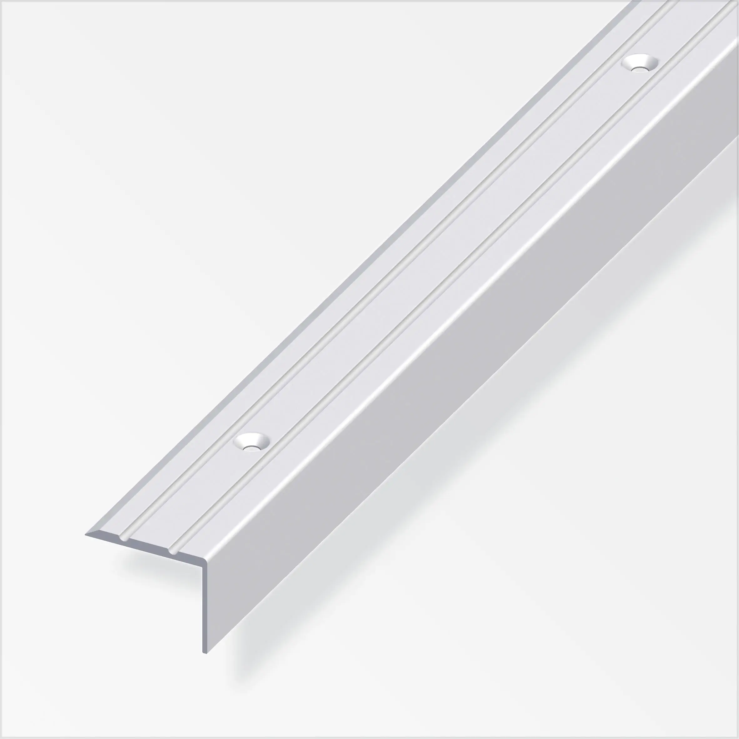 alfer Treppenprofil 2 m, 25 x 20 mm Aluminium eloxiert silber