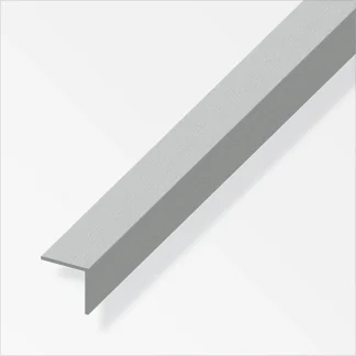 alfer Winkel 2.5 m, 25 x 25 mm Aluminium eloxiert gebürstet Edelstahloptik