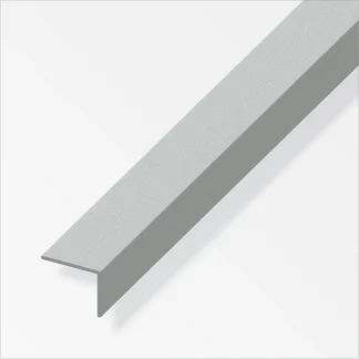 alfer Winkel 2.5 m, 20 x 10 mm Aluminium eloxiert gebürstet Edelstahloptik