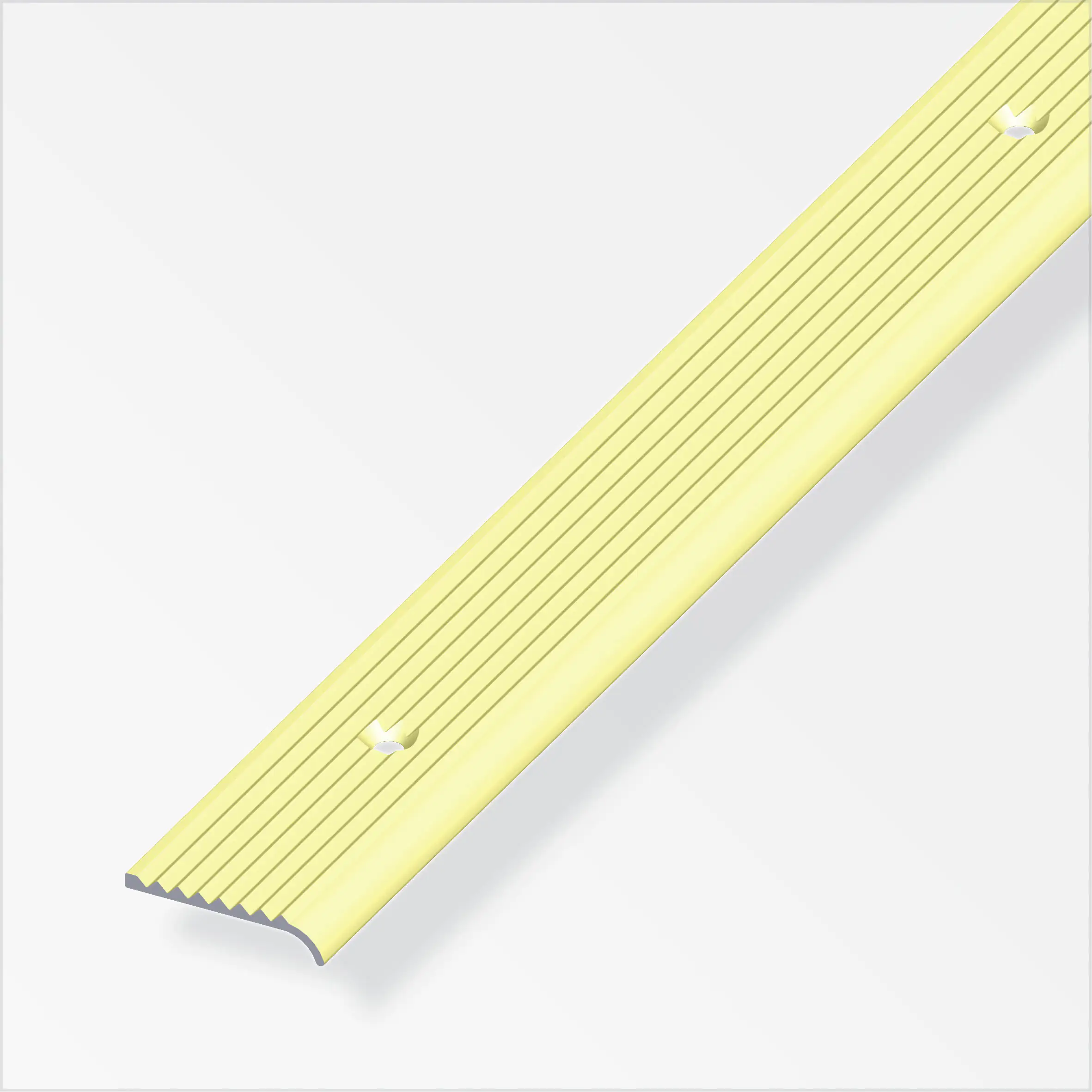 alfer Rundabschlussprofil 2 m, 25 x 6 mm Aluminium eloxiert messing