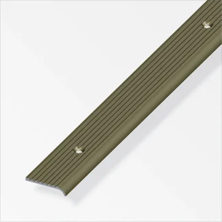 alfer Rundabschlussprofil 2 m, 25 x 6 mm Aluminium eloxiert bronze