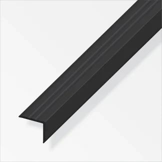 alfer Treppenprofil 1 m, 25 x 21 mm PVC (Kunststoff) glatt schwarz