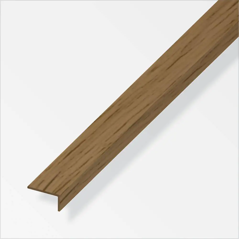 alfer Winkel 1 m, 10 x 19 mm PVC (Kunststoff) glatt eiche rustikal