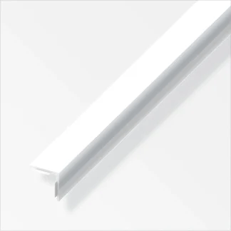 alfer Winkel 1 m, 20 x 20 mm PVC (Kunststoff) glatt weiss glänzend