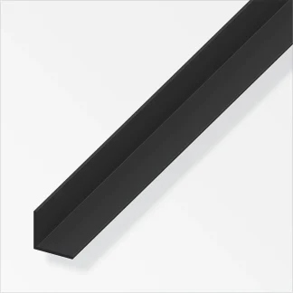 alfer Winkel 2 m, 20 x 20 mm PVC (Kunststoff) glatt schwarz