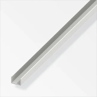 alfer U-Profil 2 m, 10 x 21 x 1 mm PVC (Kunststoff) glatt weiss