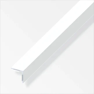 alfer Winkel 2 m, 20 x 20 mm Aluminium beschichtet weiss