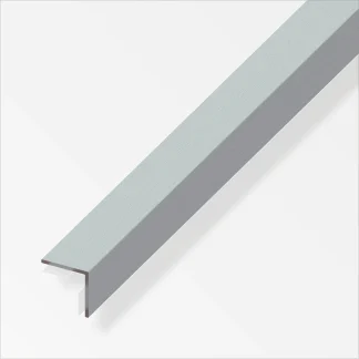 alfer Winkel 2.5 m, 15 x 15 mm Aluminium eloxiert gebürstet Edelstahloptik