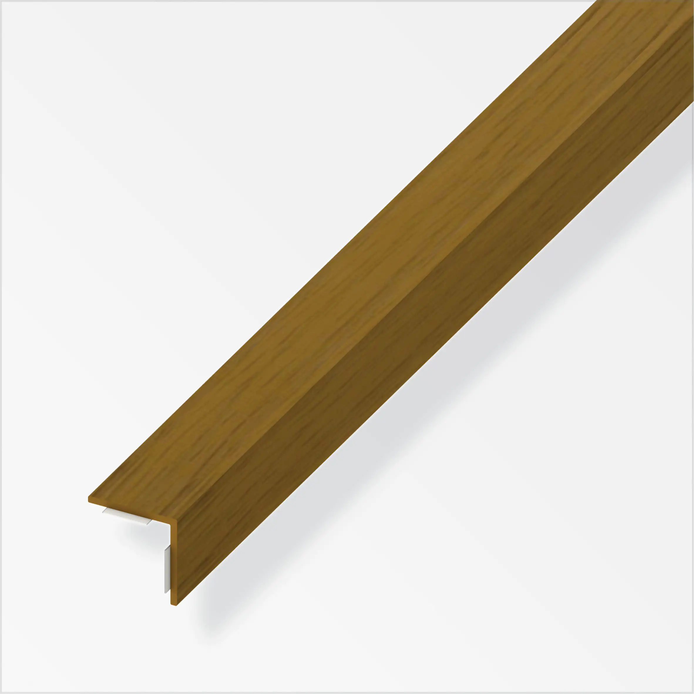 alfer Winkel 2.5 m, 20 x 20 mm PVC (Kunststoff) glatt eiche
