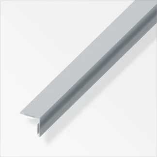 alfer Winkel 2.5 m, 20 x 20 mm PVC (Kunststoff) glatt grau glänzend