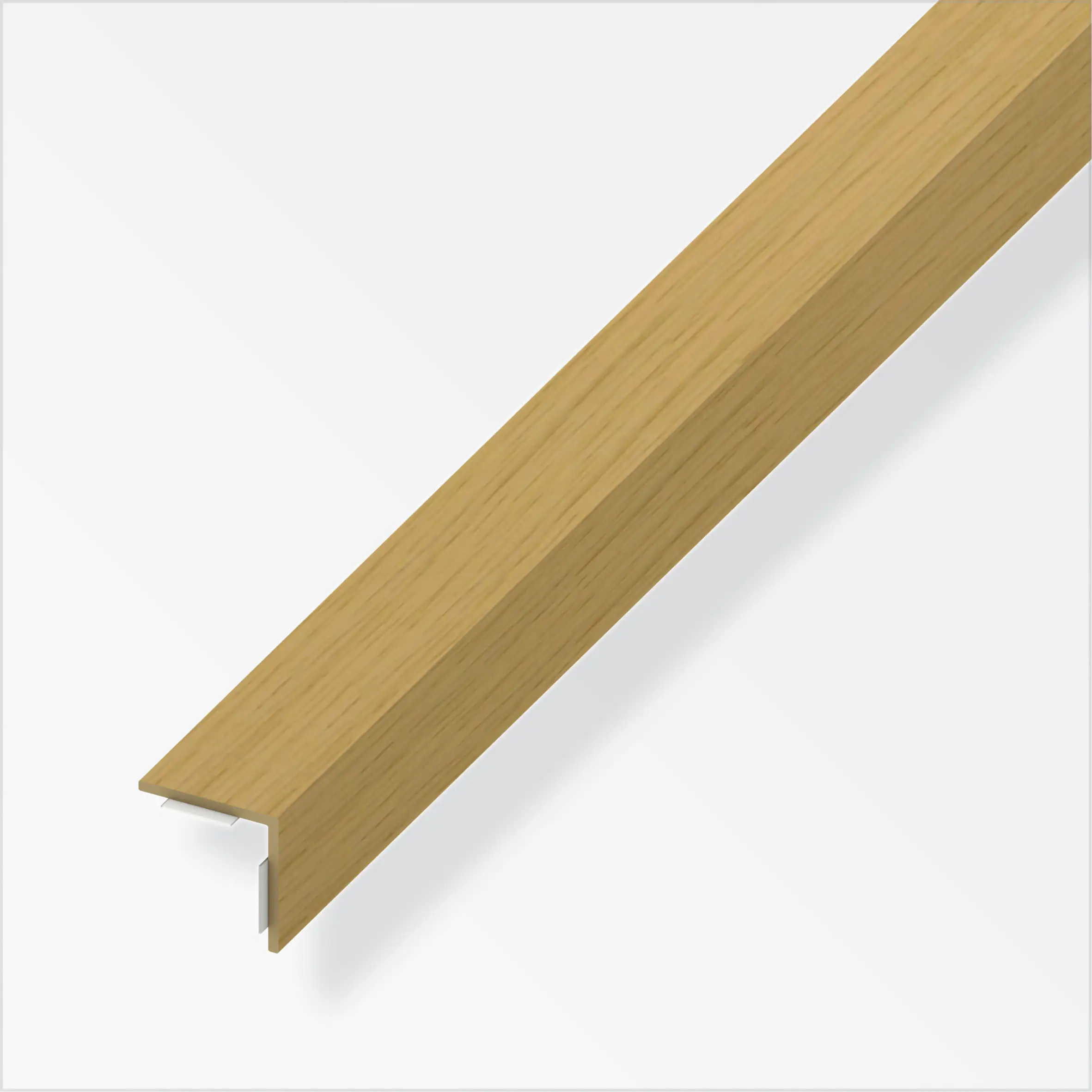 alfer Winkel 2.5 m, 20 x 20 mm PVC (Kunststoff) glatt eiche hell