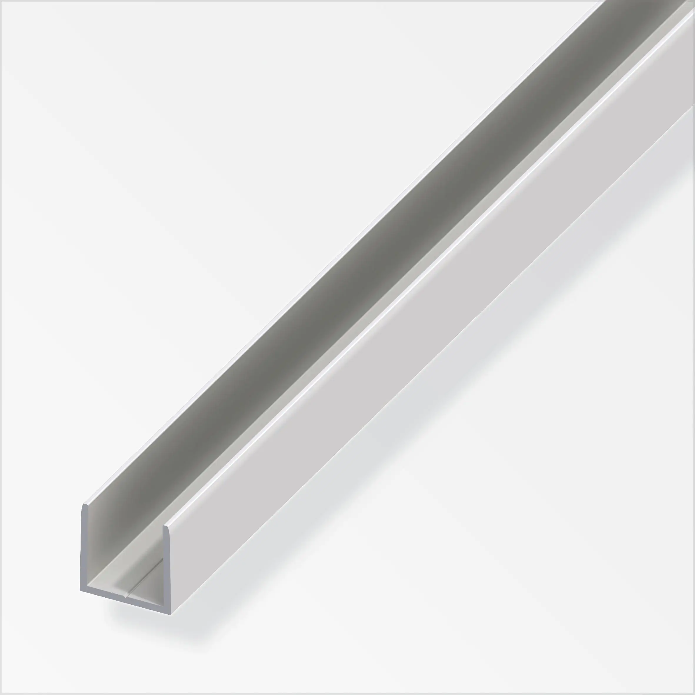 alfer clampline-U-Profil 1 m, 20.9 x 18 x 1.5 mm Aluminium eloxiert silber