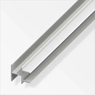 alfer clampline-T-Profil 1 m, 15.9 x 14 x 1.5 mm Aluminium eloxiert silber