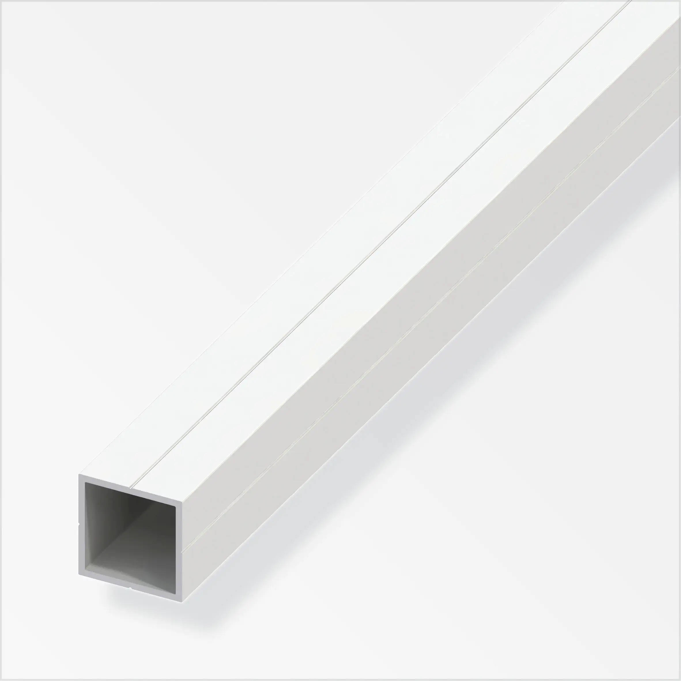 alfer Quadratrohr 2.5 m, 19.5 x 1.5 mm PVC (Kunststoff) glatt weiss