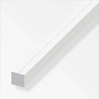 alfer Quadratstange 1 m, 7.5 mm PVC (Kunststoff) glatt weiss