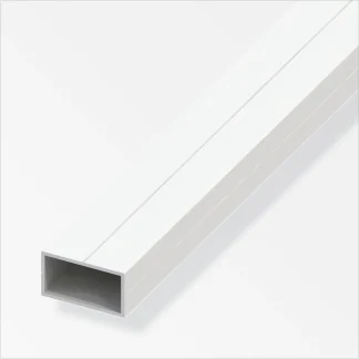 alfer Rechteckrohr 1 m, 23.5 x 43.5 x 1.5 mm PVC (Kunststoff) glatt weiss