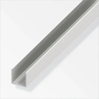 alfer Quadrat-U 2.5 m, 15.5 x 1.5 mm PVC (Kunststoff) glatt weiss