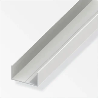 alfer Rechteck-U 2.5 m, 11.5 x 19.5 x 1.5 mm PVC (Kunststoff) glatt weiss