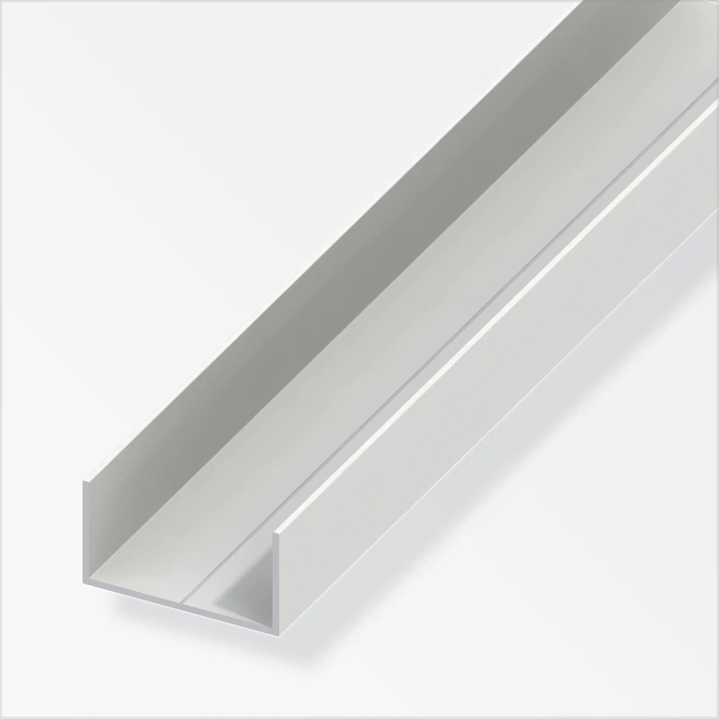 alfer Rechteck-U 2.5 m, 15.5 x 27.5 x 1.5 mm PVC (Kunststoff) glatt weiss