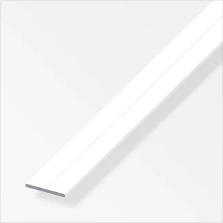 alfer Flachprofil Aluminium beschichtet weiß