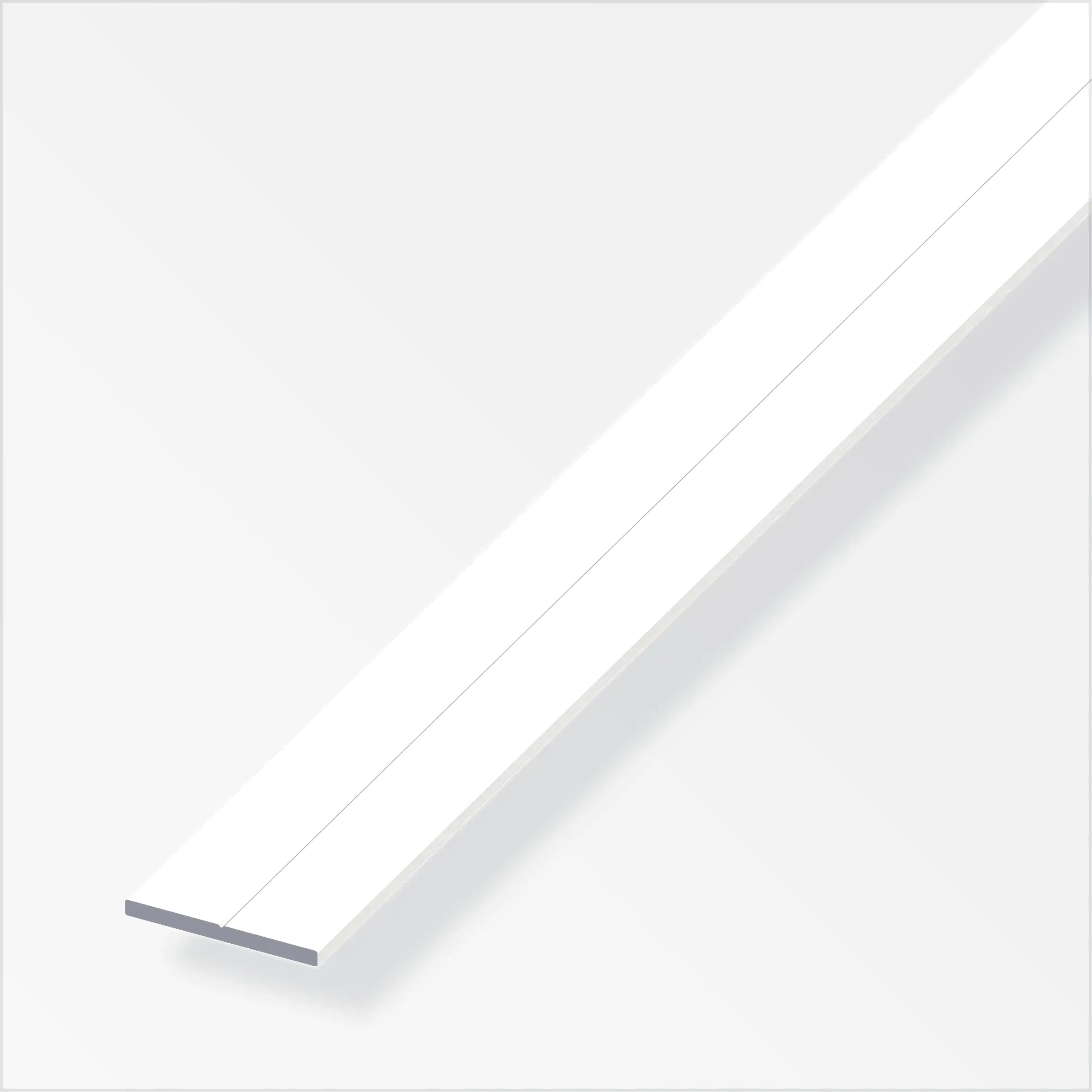 alfer Flachprofil Aluminium beschichtet weiß