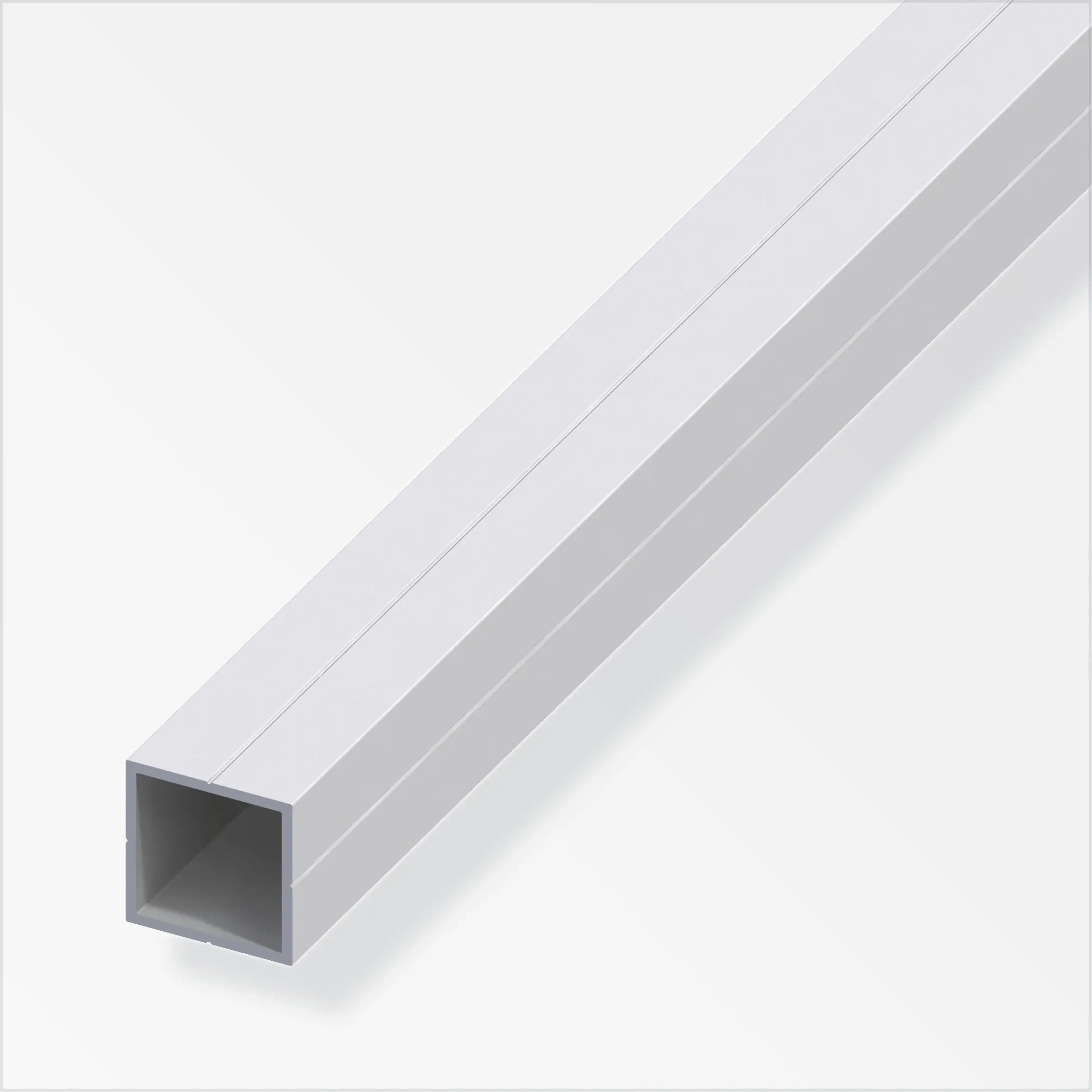 alfer Quadratrohr 2.5 m, 23.5 x 1.5 mm Aluminium eloxiert silber