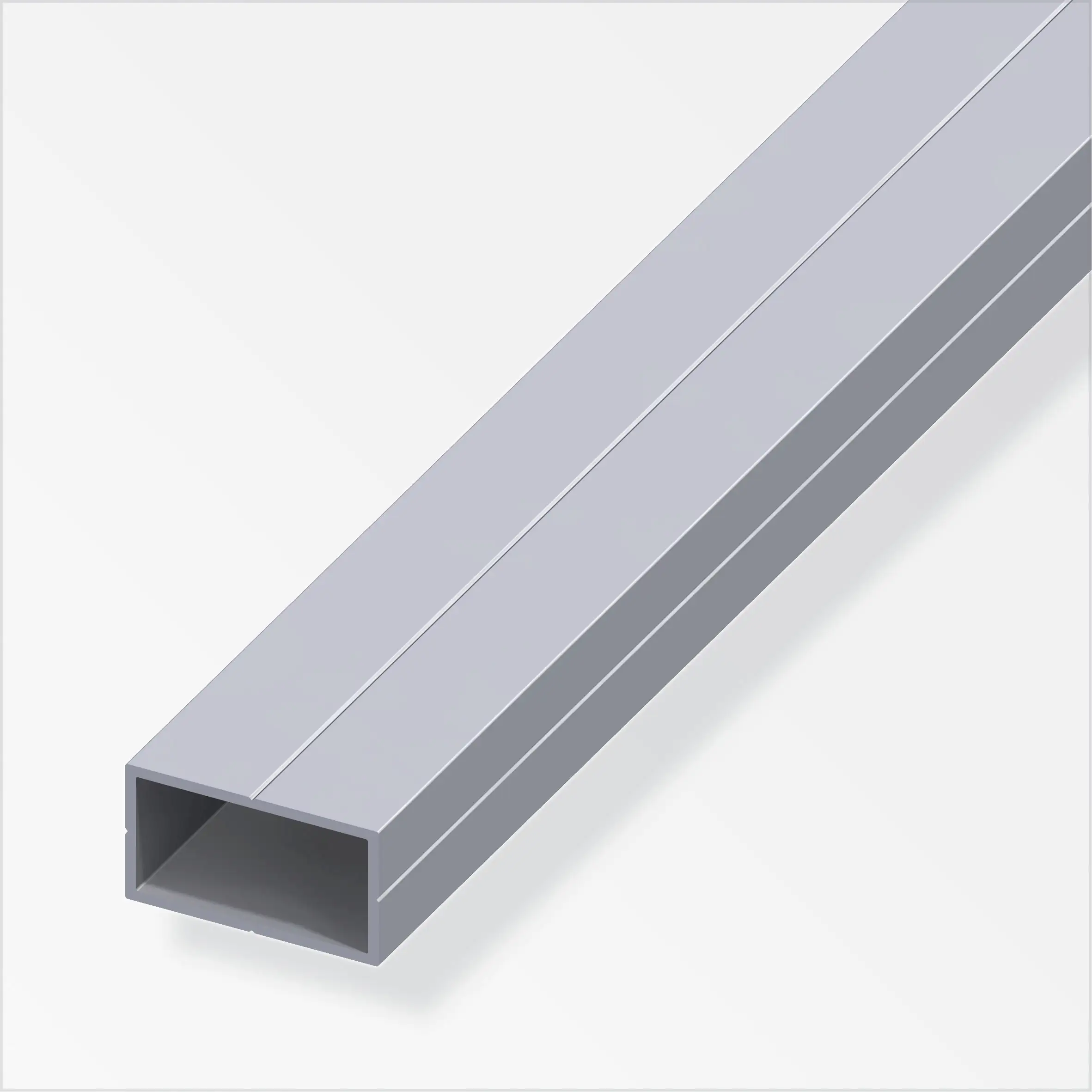 alfer Rechteckrohr 2.5 m, 15.5 x 27.5 x 1.5 mm Aluminium roh blank