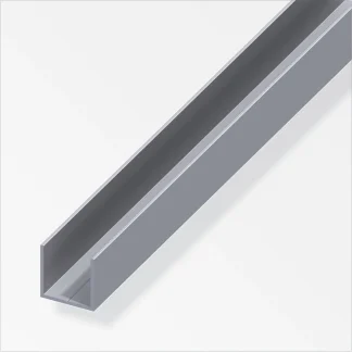 alfer Quadrat-U 1 m, 11.5 x 1.5 mm Aluminium roh blank