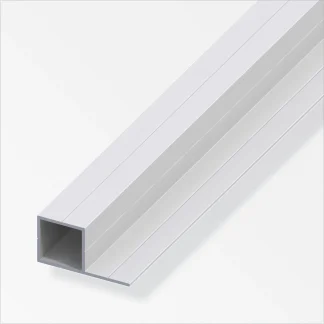 alfer Quadratrohr, 1 Schenkel 1 m, 23.5 x 45.5 x 1.5 mm Alu eloxiert silber