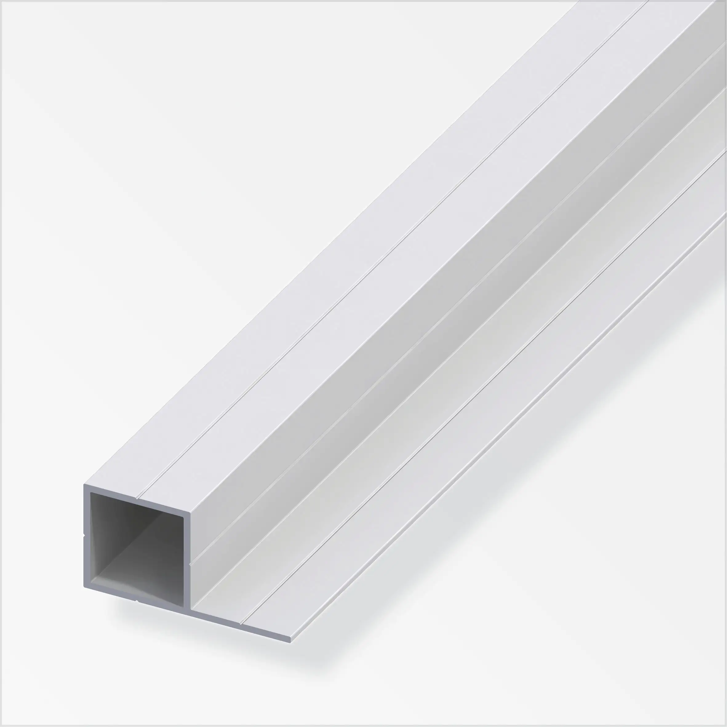 alfer Quadratrohr, 1 Schenkel 1 m, 23.5 x 45.5 x 1.5 mm Alu eloxiert silber
