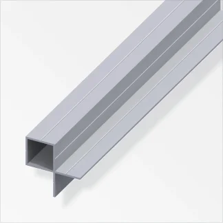 alfer Quadratrohr, 2 Schenkel innen 2.5 m, 23.5 x 43.5 x 1.5 mm Alu blank