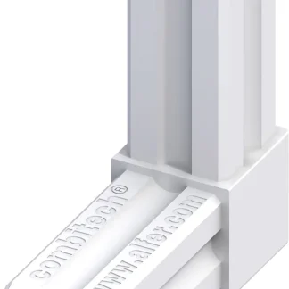 alfer Winkel-Verbinder 90º, 2 Zapfen, 23.5 mm PVC (Kunststoff) glatt weiss