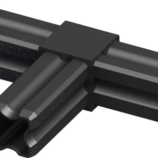 alfer T-Verbinder 90º, 3 Zapfen 23.5 mm 23.5 mm Kunststoff glatt schwarz
