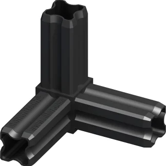 alfer Eck-Verbinder 90º, 3 Zapfen 23.5 mm 23.5 mm Kunststoff schwarz