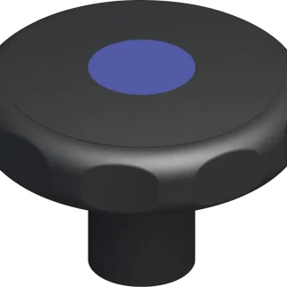 alfer Handrad mit Gewinde M8 PVC (Kunststoff) glatt schwarz