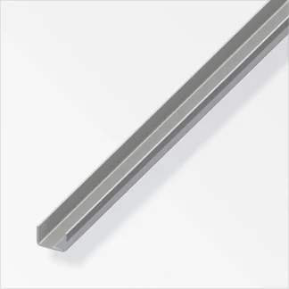 alfer Quadrat-U 1 m, 10 x 15 x 1 mm EdelStahl roh natur