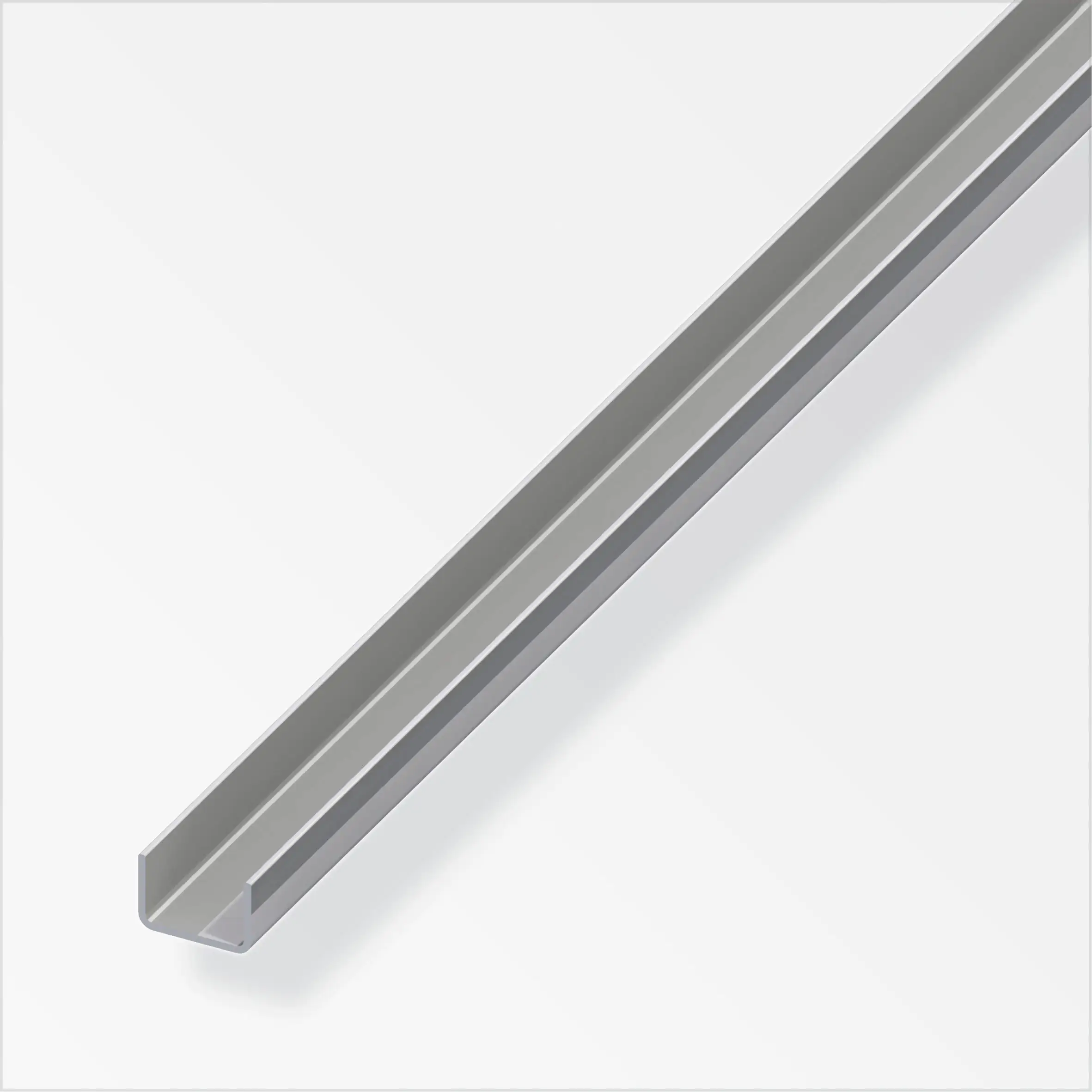 alfer Quadrat-U 1 m, 10 x 15 x 1 mm EdelStahl roh natur
