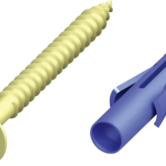 alfer Schrauben und Dübel 3 x 30 mm verzinkt messing - 10 Stk.