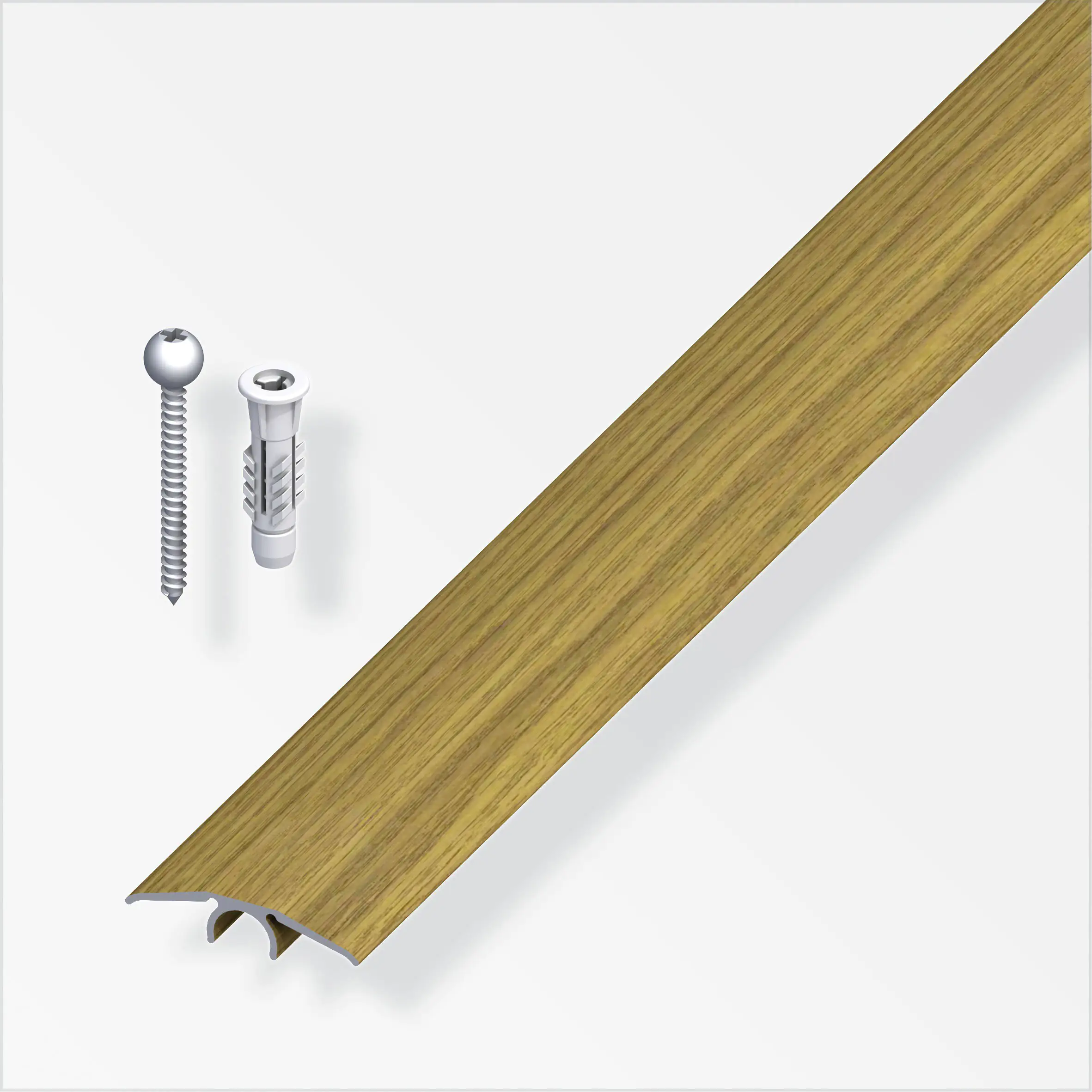 alfer Übergangsprofil 0.9 m, 33 mm, Alu, beschichtet sublimiert, eiche