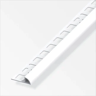 alfer Viertelkreisprofil Aluminium beschichtet weiß