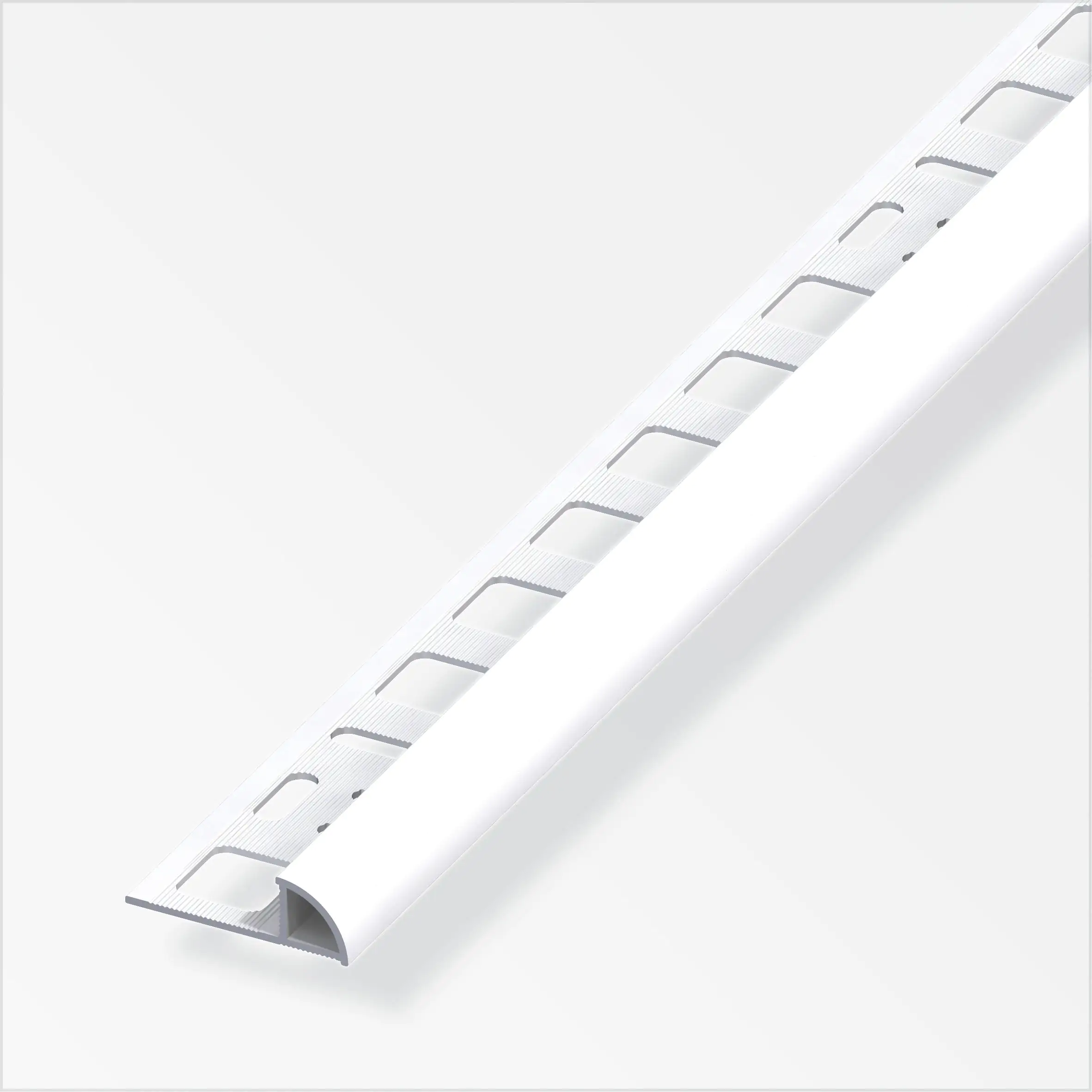 alfer Viertelkreisprofil Aluminium beschichtet weiß