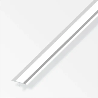 alfer Fugenabdeckprofil 1 m, 6 x 14 mm Alu eloxiert poliert chrom optik