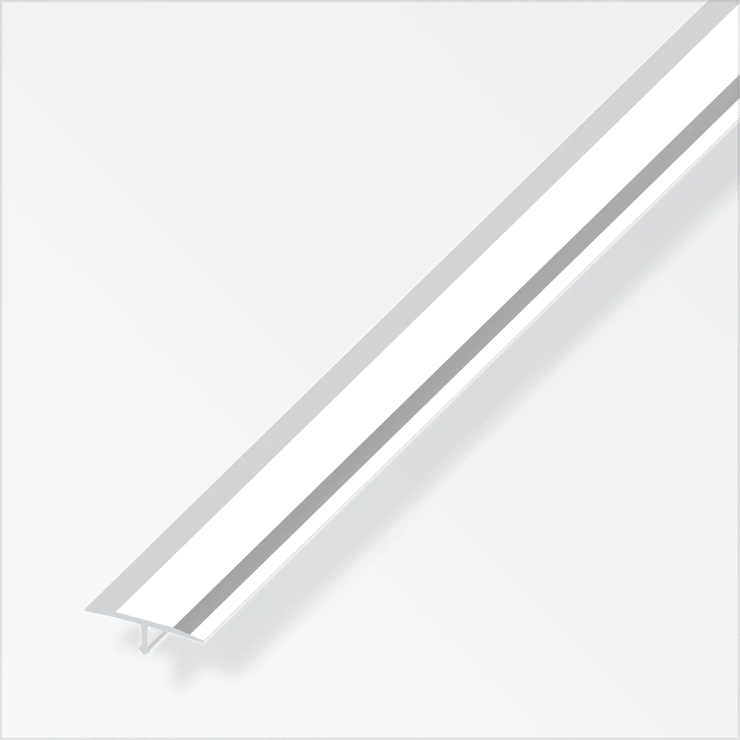 alfer Fugenabdeckprofil 1 m, 6 x 14 mm Alu eloxiert poliert chrom optik
