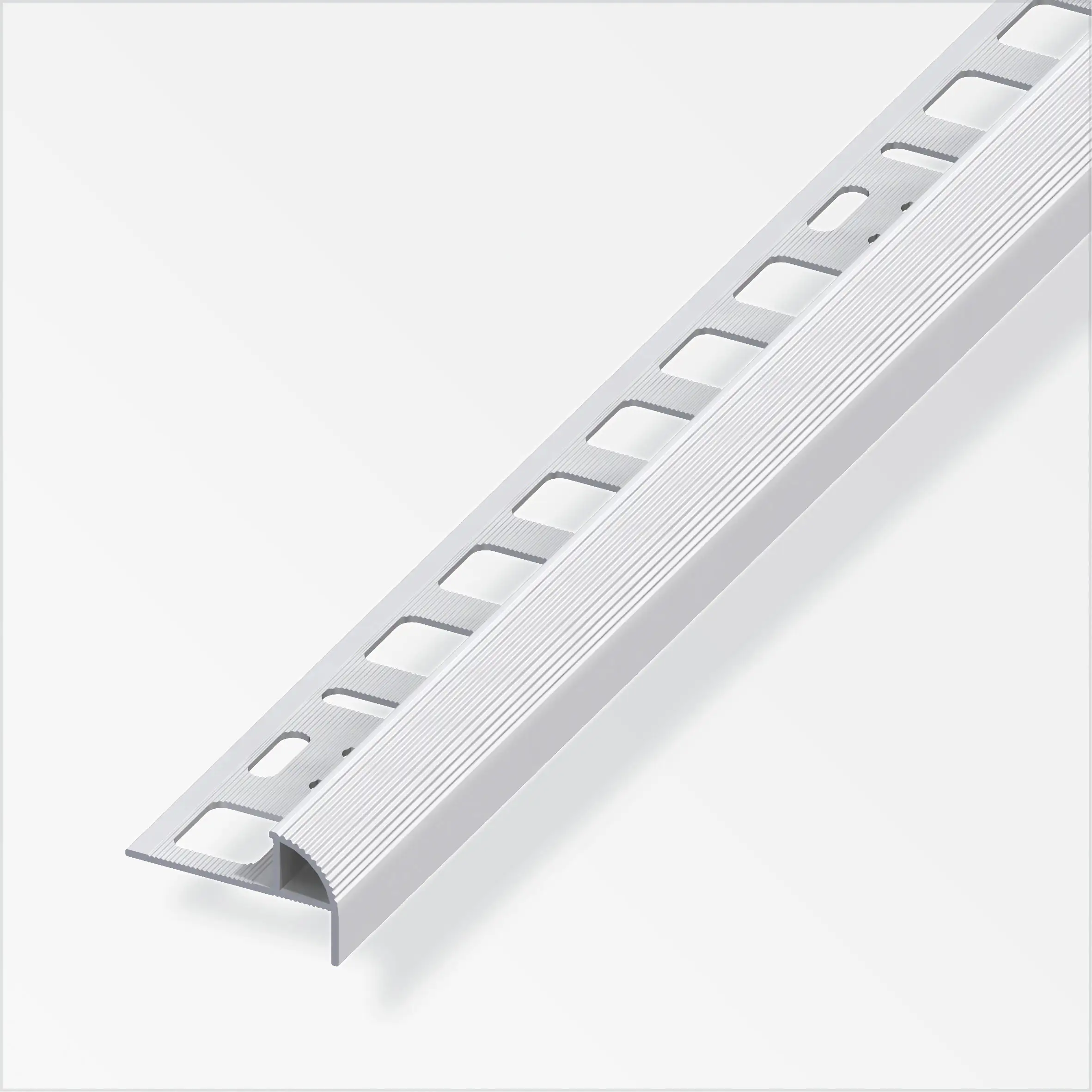 alfer Treppenkantenprofil 1 m, 12.5 x 19.5 x 7.5 mm Alu eloxiert silber