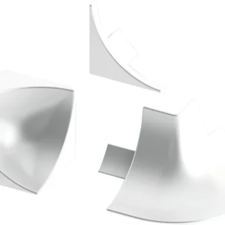 alfer Zubehör-Set 8 mm 8 mm PVC (Kunststoff) glatt brillantweiss