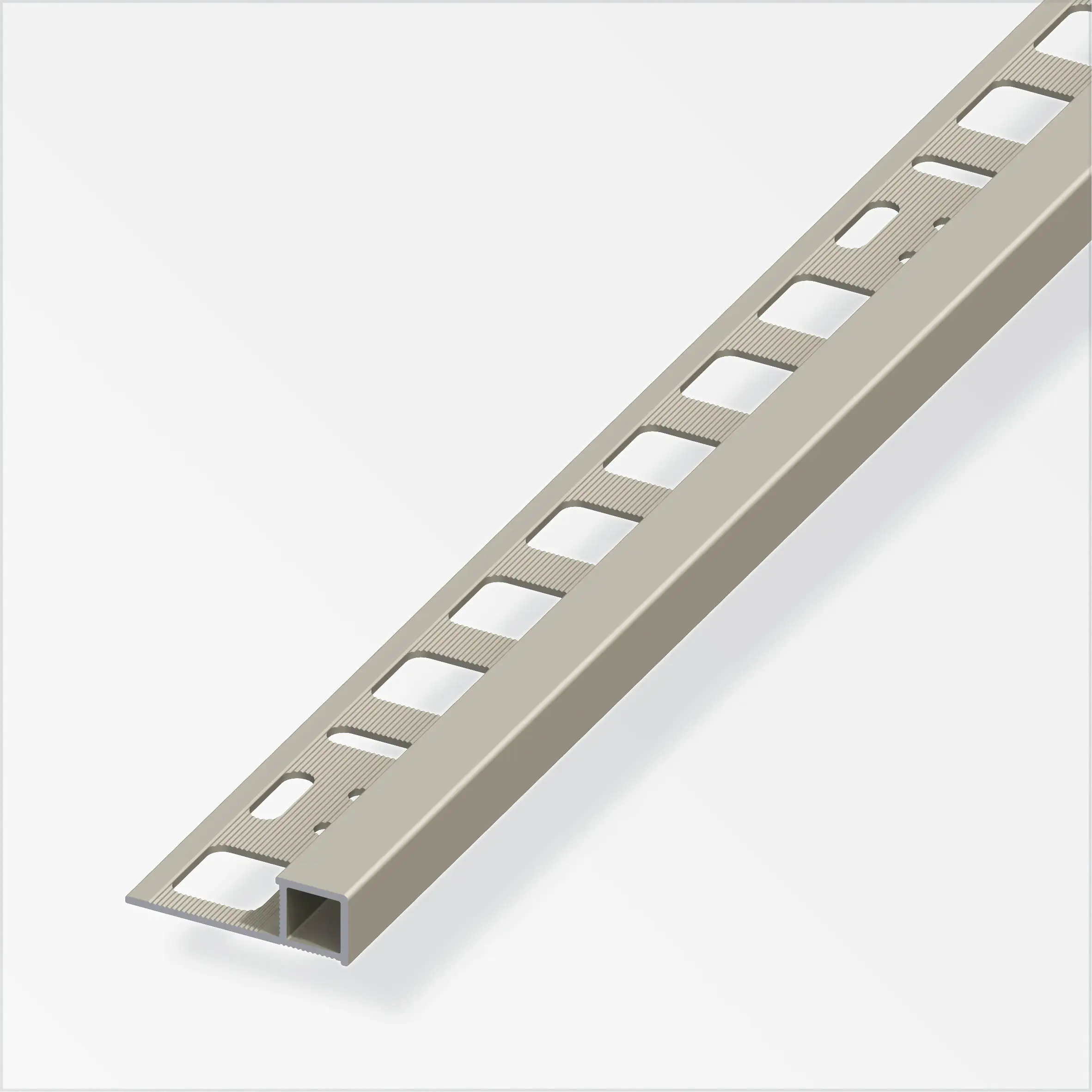 alfer Quadratprofil 2.5 m, 8 x 19.5 mm Aluminium eloxiert titan